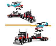 LEGO Creator 3 w 1 Ciężarówka z platformą i helikopterem 31146 - 1202658 - zdjęcie 3